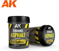 Photo de Ak Interactive Dioramas - Terrains Asphalt (250 ml) (Base Acrylique)