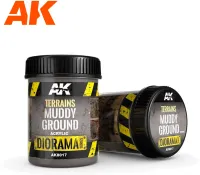 Photo de Ak Interactive Dioramas - Terrains Muddy Ground (250 ml) (Base Acrylique)