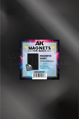 Photo de Ak Interactive - Feuille Magnetique Autocollante pour Aimants (300x200mm)