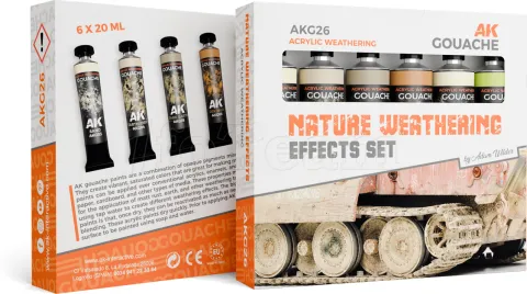 Photo de Ak Interactive Gouache - Nature Weathering Effects Set (Set de 6 Ref.)