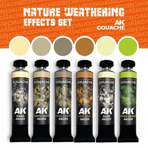 Photo de Ak Interactive Gouache - Nature Weathering Effects Set (Set de 6 Ref.)