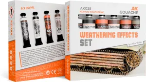 Photo de Ak Interactive Gouache - Weathering Effects Set (Set de 6 Ref.)