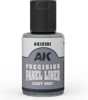 Photo de Ak Interactive Paneliner Enamel - Light Grey (30 ml)