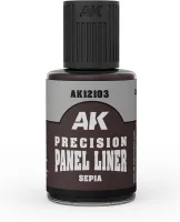 Photo de Ak Interactive Paneliner Enamel - Sepia (30 ml)