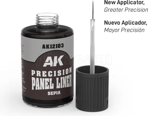 Photo de Ak Interactive Paneliner Enamel - Sepia (30 ml)
