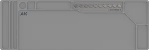 Photo de Ak Interactive Plan de travail en Silicone Gris (88,5 x 30cm)