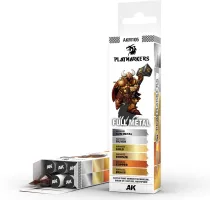 Photo de Ak Interactive - Playmarker Set Full Metal (6 Markers)