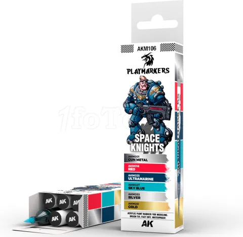 Photo de Ak Interactive - Playmarker Set Space Knights (6 Markers)