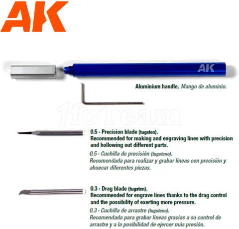 Photo de Ak Interactive - Pointe a Gravure en Acier Tungstene