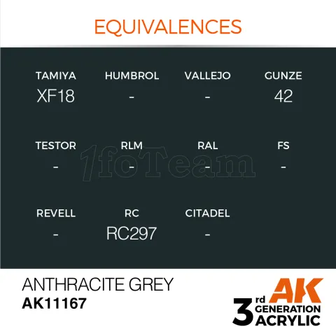 Photo de Ak Interactive  Pot de Peinture - Anthracite Grey (17 ml)