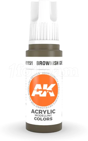 Photo de Ak Interactive  Pot de Peinture - Brownish Green (17 ml)