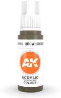 Photo de Ak Interactive  Pot de Peinture - Brownish Green (17 ml)