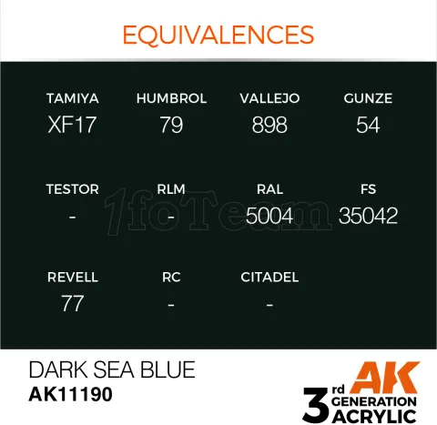 Photo de Ak Interactive  Pot de Peinture - Dark Sea Blue (17 ml)