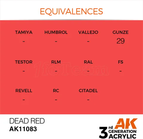 Photo de Ak Interactive  Pot de Peinture - Dead RED (17 ml)