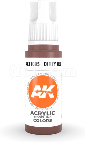 Photo de Ak Interactive  Pot de Peinture - Dirty Red (17 ml)