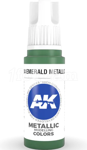 Photo de Ak Interactive  Pot de Peinture - Emerald Metallic Green (17 ml)