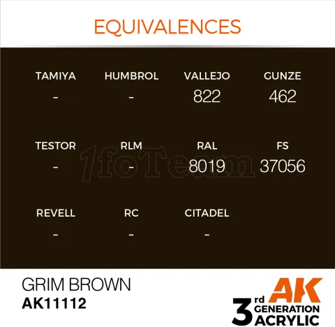 Photo de Ak Interactive  Pot de Peinture - Grim Brown (17 ml)