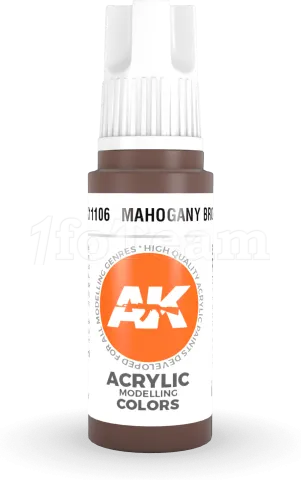 Photo de Ak Interactive  Pot de Peinture - Mahogany Brown (17 ml)