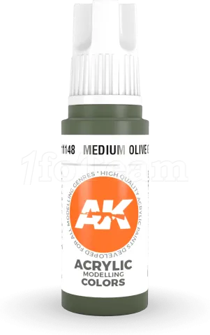 Photo de Ak Interactive  Pot de Peinture - Medium Olive Green (17 ml)