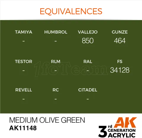 Photo de Ak Interactive  Pot de Peinture - Medium Olive Green (17 ml)