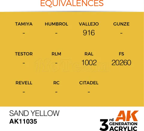 Photo de Ak Interactive  Pot de Peinture - Sand Yellow (17 ml)