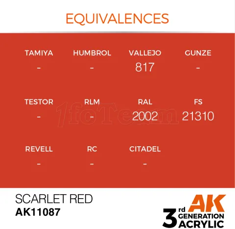 Photo de Ak Interactive  Pot de Peinture - Scarlet Red (17 ml)