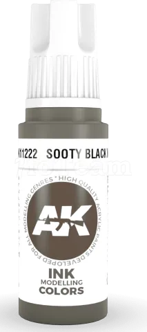 Photo de Ak Interactive  Pot de Peinture - Sooty Black Ink (17 ml)