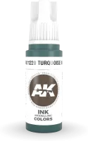 Photo de Ak Interactive  Pot de Peinture - Turquoise Ink (17 ml)