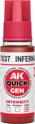 Photo de Ak Interactive Pot de Quick Gen - Infernal Red (18 ml)