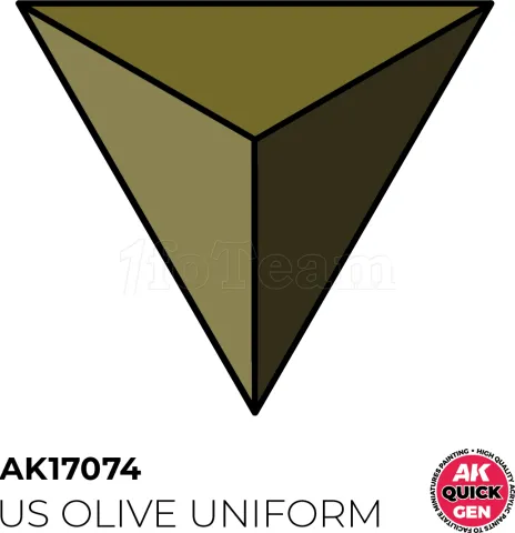 Photo de Ak Interactive Pot de Quick Gen - Us Olive Uniform (18 ml)