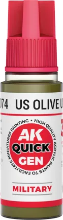 Photo de Ak Interactive Pot de Quick Gen - Us Olive Uniform (18 ml)