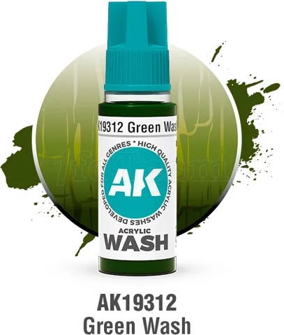 Photo de Ak Interactive Pot de Wash - Green (18 ml)