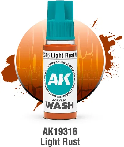 Photo de Ak Interactive Pot de Wash - Light Rust (18 ml)