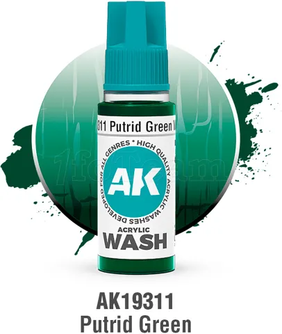 Photo de Ak Interactive Pot de Wash - Putrid Green (18 ml)