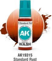Photo de Ak Interactive Pot de Wash - Standard Rust (18 ml)