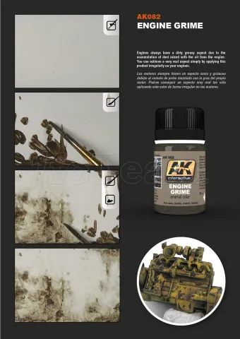 Photo de Ak Interactive Pot d'Enamel Effects - Engine Grime (35 ml)