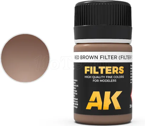 Photo de Ak Interactive Pot d'Enamel Effects - Filter Red Brown (Dark Filter for Wood) (35 ml)