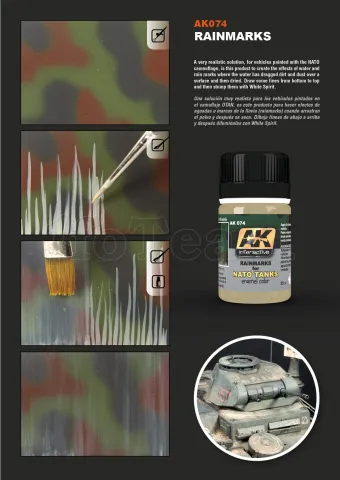 Photo de Ak Interactive Pot d'Enamel Effects - Rainmarks For Nato Vehicles (35 ml)