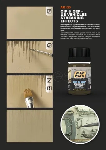 Photo de Ak Interactive Pot d'Enamel Effects - Streaking Effects For U.S. Modern Vehicles Oif & Oef (35 ml)
