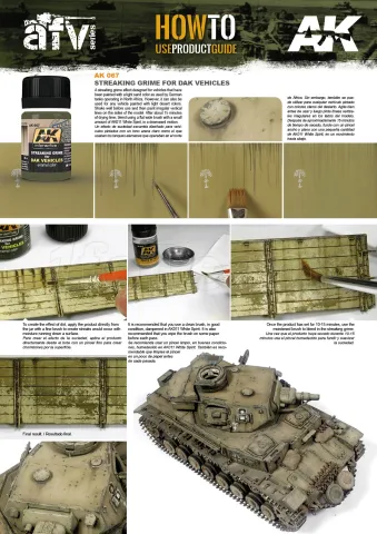 Photo de Ak Interactive Pot d'Enamel Effects - Streaking Grime for Dak Vehicles (35ml)