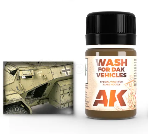 Photo de Ak Interactive Pot d'Enamel Effects - Wash Afrika Korps (For Dak Vehicles) (35ml)