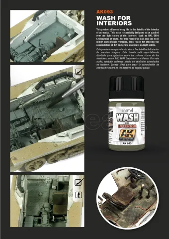 Photo de Ak Interactive Pot d'Enamel Effects - Wash For Interior (35 ml)