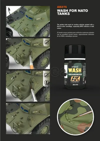 Photo de Ak Interactive Pot d'Enamel Effects - Wash For Nato Camo Vehicles (35 ml)