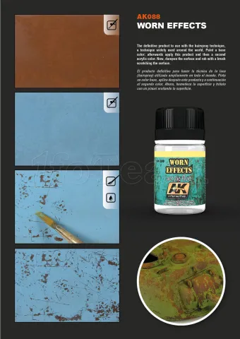 Photo de Ak Interactive Pot d'Enamel Effects - Worn Effects Acrylic Fluid (35 ml)