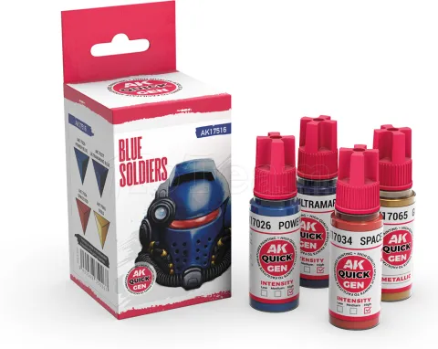 Photo de Ak Interactive Quick Gen - Blue Soldiers (Set 4 Refs)