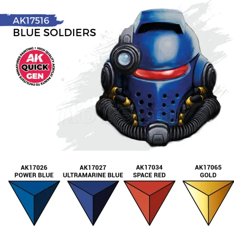 Photo de Ak Interactive Quick Gen - Blue Soldiers (Set 4 Refs)