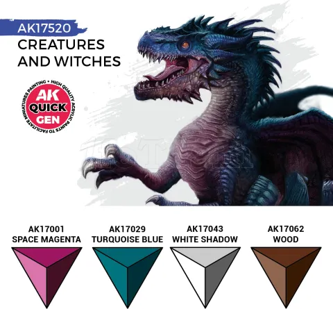 Photo de Ak Interactive Quick Gen - Creatures And Witches (Set 4 Refs)