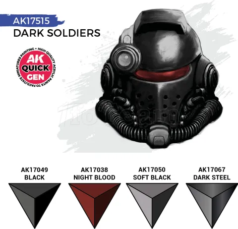 Photo de Ak Interactive Quick Gen - Dark Soldiers (Set 4 Refs)