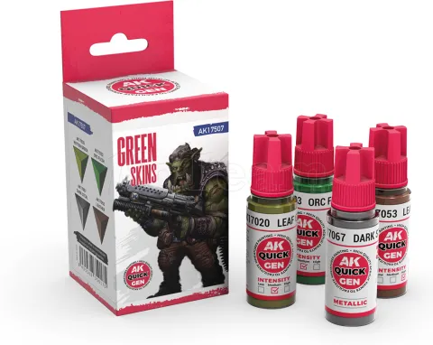 Photo de Ak Interactive Quick Gen - Green Skins (Set 4 Refs)