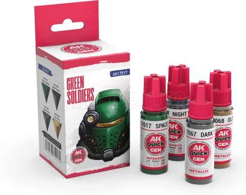 Photo de Ak Interactive Quick Gen - Green Soldiers (Set 4 Refs)